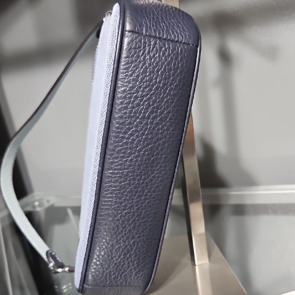 COACH NWT NOLITA 19 STAGE COACH SHAMBRAY Blue Mini with Signature Design - Picture 8 of 10